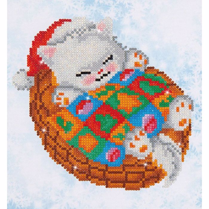 DIAMOND DOTZ SNUG CHRISTMAS KITTY