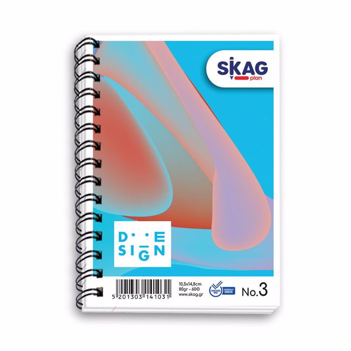 SKAG ΜΠΛΟΚ ΣΠΙΡΑΛ PP (HIGH NOTES) 105x150mm N.3 SKAG MPLOK SPIRAL PP (HIGH NOTES) 105x150mm N.3
