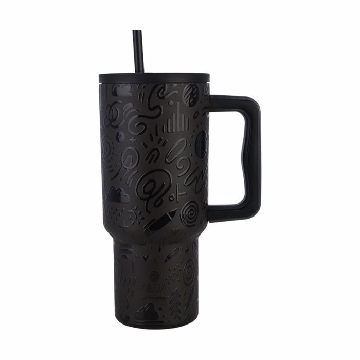 ThERMOS STRAW TUMBLER XL SAVE THE AEGEAN 900ml NOIR ECHO
