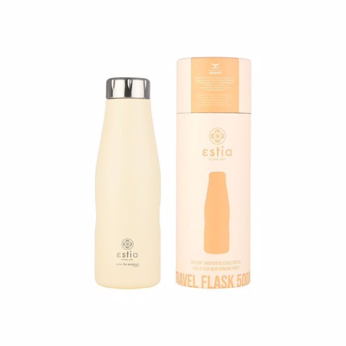 ThERMOS TRAVEL FLASK SAVE THE AEGEAN 500ml LILY WHITE