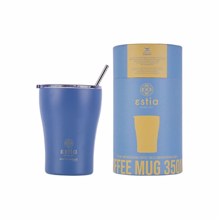 ThERMOS COFFEE MUG SAVE THE AEGEAN 350ml DENIM BLUE