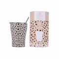 ThERMOS COFFEE MUG SAVE THE AEGEAN 350ml LEOPARD TAUPE
