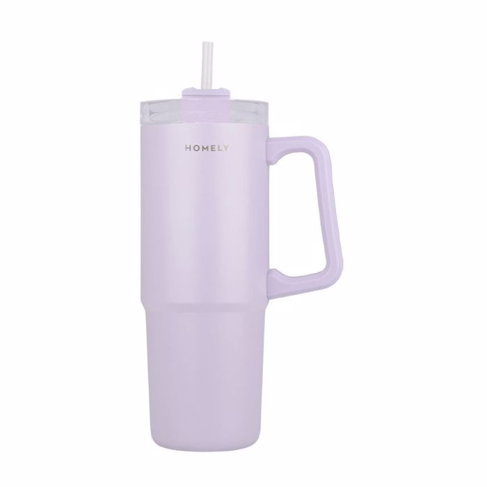 ThERMOS STRAW TUMBLER HOMELY 900ml LAVENDER FOG