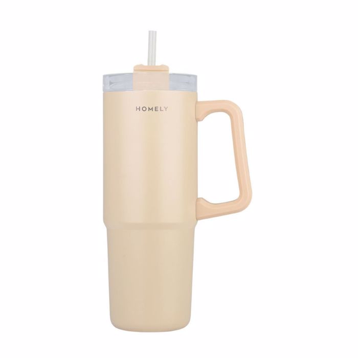 ThERMOS STRAW TUMBLER HOMELY 900ml SANDSTONE