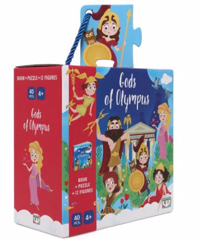 GODS OF OLYMPUS - BOOK AND 40 PCS. PUZZLE WITH STANDING PIECES